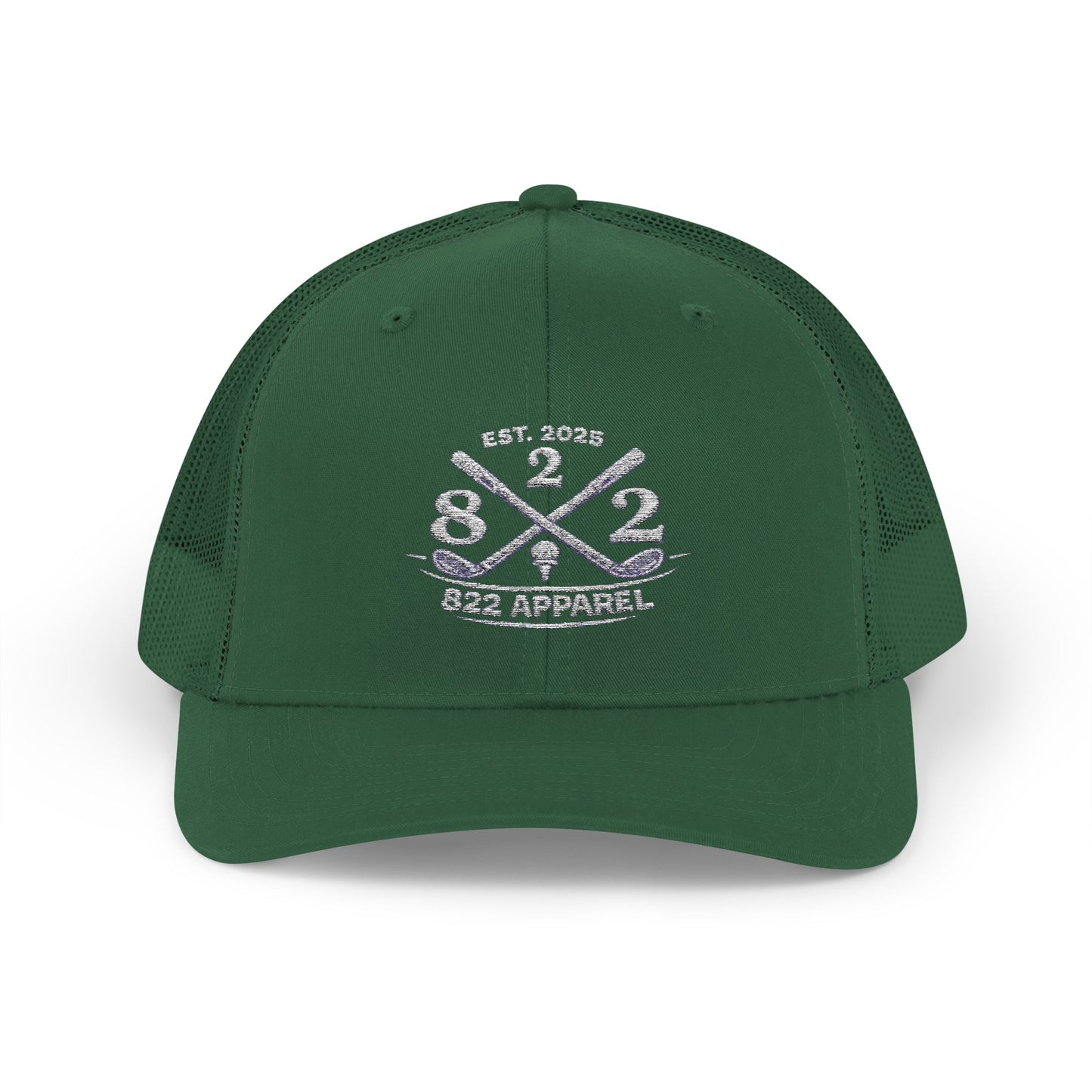 822 Trucker Hat with Crossed Oars Logo — 822 Apparel Snapback Cap