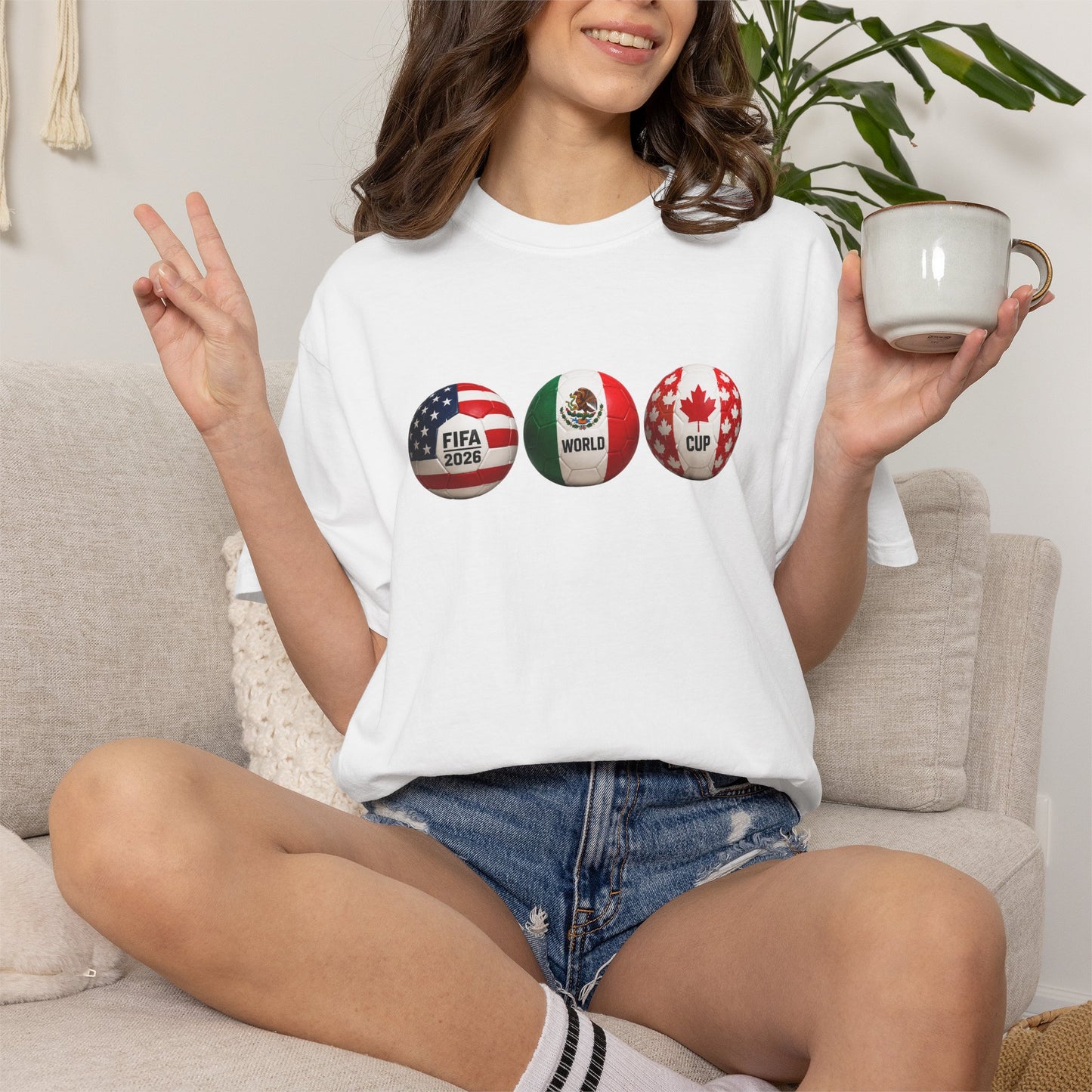 World Cup 2026 T-Shirt — FIFA W.C. Mexico USA Canada Flag Soccer Tee