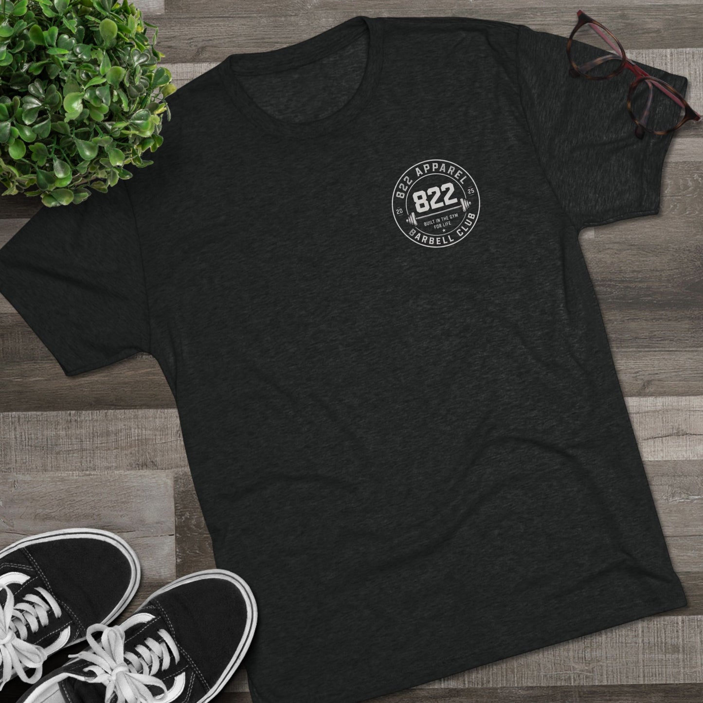 Barbell Club Tee — 822 Apparel 'Built in the Gym for Life' Fitness T-Shirt